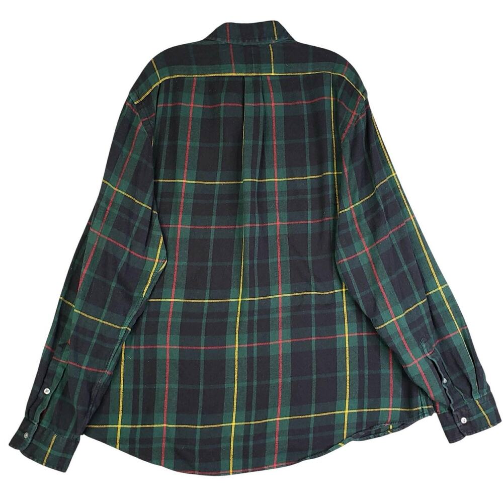 Polo Ralph Lauren Oxford Shirt Men's Size XXL Green Plaid LS Button Down - Picture 3 of 9